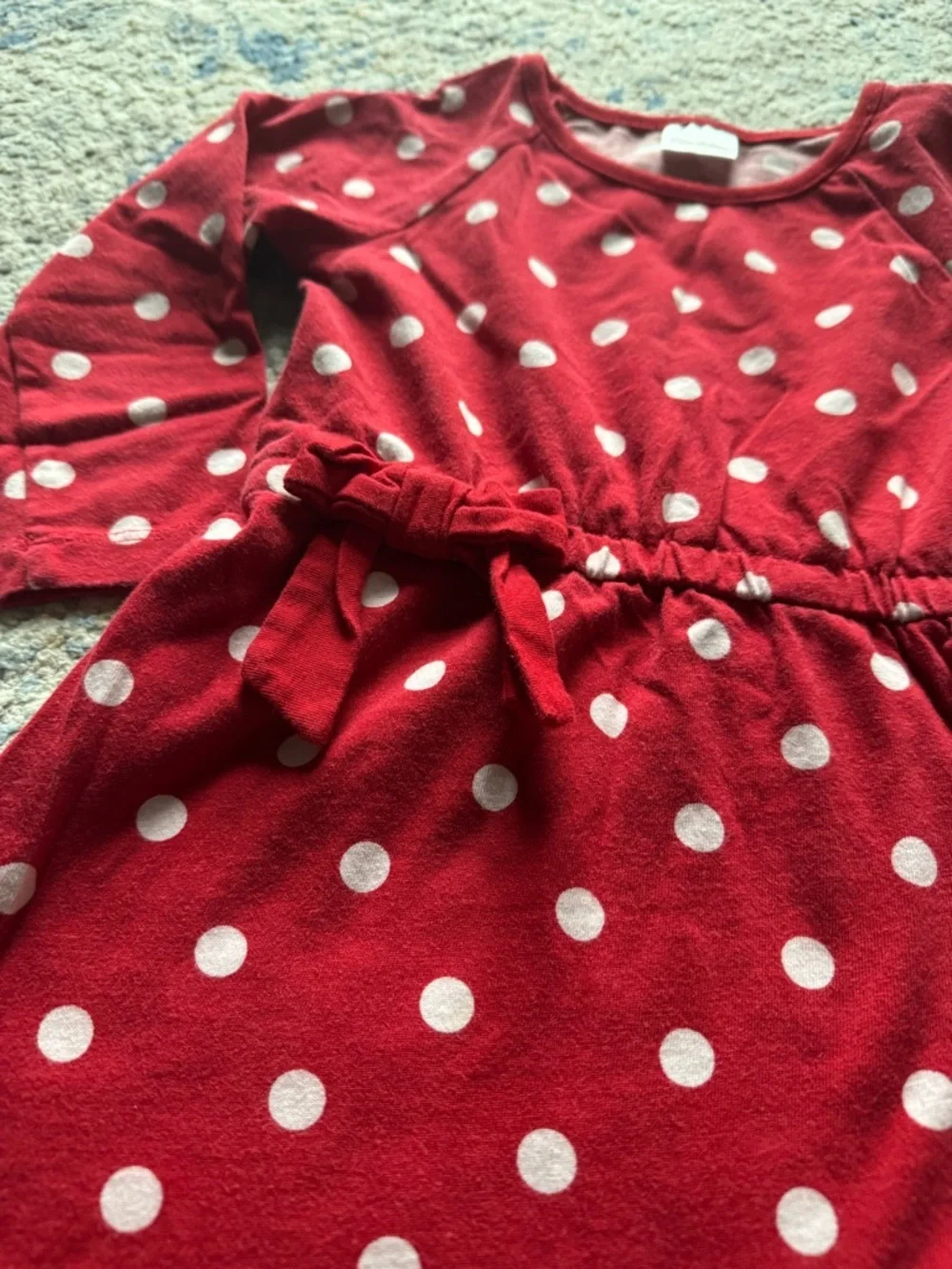 Hanna Andersson Red Polka Dot Play Swing Dress 3T EUC 100% Cotton